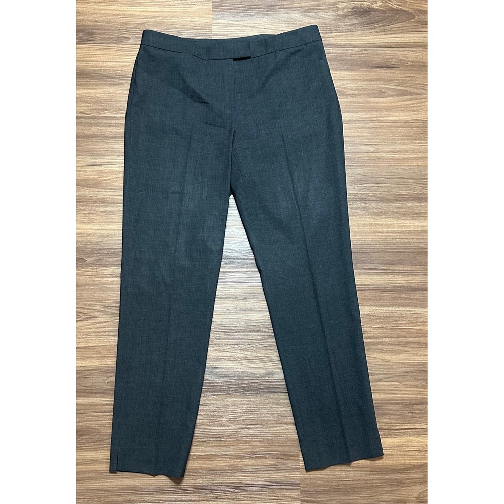 Lafayette 148 New York Irving Charcoal Grey Virgin Wool Blend Dress Pants Sz 8